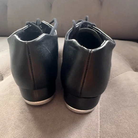 Capezio tic tap toe tap shoes Oxford lace up black size 4 rn #63356 - Picture 5 of 11